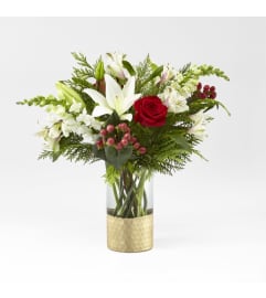 FTD's Golden Holiday Bouquet. An arrangement by Fink Flowers, Gifts and Flower Delivery.