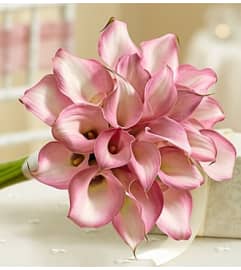 Pink Mini Calla Lily Bouquet. An arrangement by Graceland Florist.