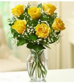 Rose Elegance™ Premium Yellow Roses - 1/2 Doz. An arrangement by Blessing and Blooms Florist.
