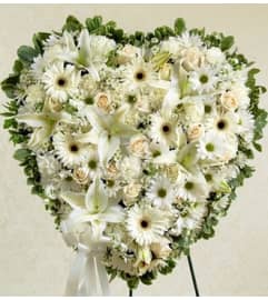 White Heart. An arrangement by Blessing and Blooms Florist.