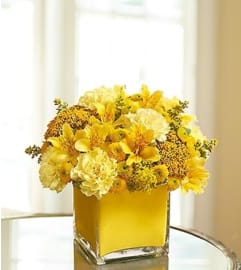 Colors of Love - Yellow. An arrangement by Blessing and Blooms Florist.