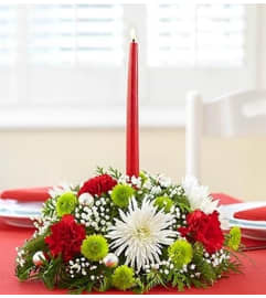 Fields of Europe™ Christmas Centerpiece. An arrangement by Blessing and Blooms Florist.