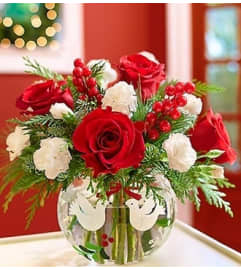 Peace on Earth™ Holiday Bouquet. An arrangement by Blessing and Blooms Florist.