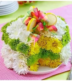 Fresh Flower Cake™ - Lemon. An arrangement by Graceland Florist.