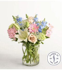 Delphinium Meadow. An arrangement by Sicola's Florist.