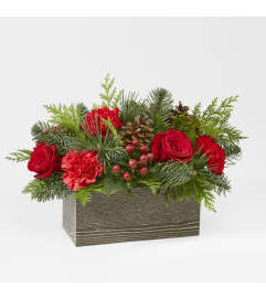 The FTD® Christmas Cabin™ Bouquet. An arrangement by Eve's Baskets and More LLC.
