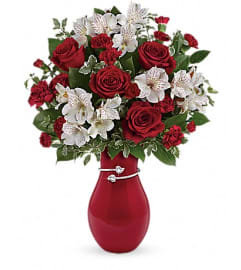 Teleflora's Pair Of Hearts Bouquet. An arrangement by Pompano Beach Floral.