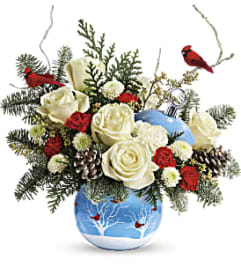 Teleflora's Winter Flock Bouquet. An arrangement by Artistic Way Flowers.