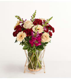 The Burgundy Bliss™ Bouquet. An arrangement by Flowers of Charlotte.