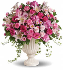 Passionate Pink Garden Arrangement. An arrangement by GardeLina Flowers.
