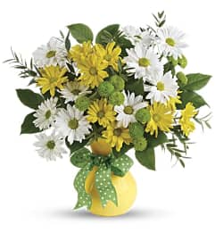 Teleflora's Daisies And Dots Bouquet. An arrangement by Margaret's Florist.