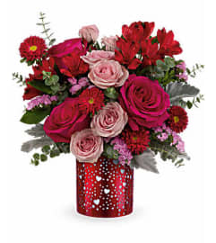 The Teleflora's Heartstruck Bouquet. An arrangement by Marivel's Florist and Gifts.