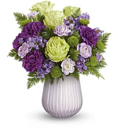The Teleflora's Sweetest Lavender Bouquet. An arrangement by Marivel's Florist and Gifts.