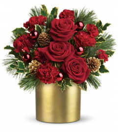 Teleflora's Holiday Elegance. An arrangement by Pompano Beach Floral.