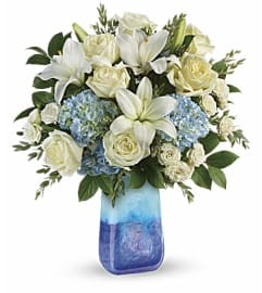 Teleflora's Ocean Sparkle Bouquet. An arrangement by Vivian Flowers.