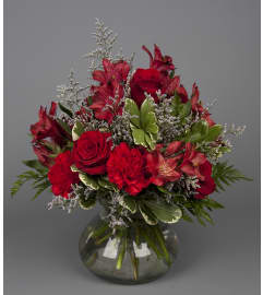 Rosie Red. An arrangement by Forked River Florist.