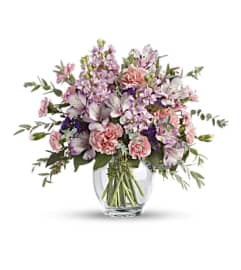 Teleflora's Pretty Pastel Bouquet. An arrangement by Marivel's Florist and Gifts.