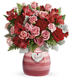 Teleflora's Playfully Pink Bouquet 2021. An arrangement by Dowling Flowers. Teleflora's Playfully Pink Bouquet 2021. An arrangement by Dowling Flowers.