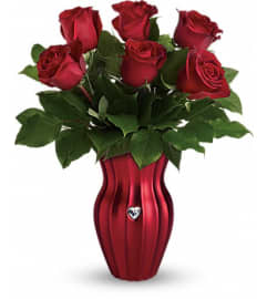 Teleflora's Heart Of A Rose Bouquet. An arrangement by Pompano Beach Floral.
