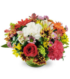 Harvest Burst. An arrangement by Yesterday's Florist and Gifts.