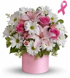 Teleflora's Pink Hope and Courage Bouquet. An arrangement by Pompano Beach Floral.