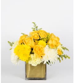 Golden Sun. An arrangement by Masters and Company Florist.