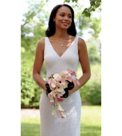 The FTD® Pink Cascade™ Bouquet. An arrangement by Mystic Garden Floral.
