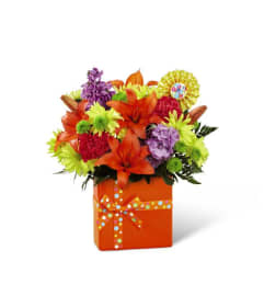 The FTD® Set to Celebrate™ Birthday Bouquet. An arrangement by Mystic Garden Floral.
