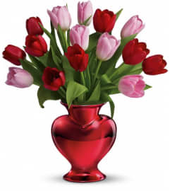 Teleflora's Hearts in Bloom. An arrangement by Devine Orchid.