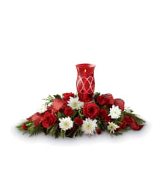 The FTD® Celebrate the Season™ Centerpiece 2015. An arrangement by Mystic Garden Floral.