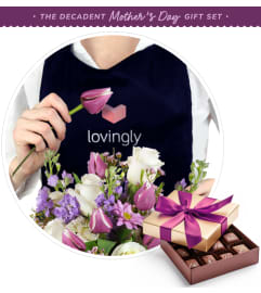 Just for Mom Bouquet and Chocolates Set. An arrangement by Elegant Florist.