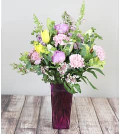 Prettiest in Pink. An arrangement by The Flower Boutique.