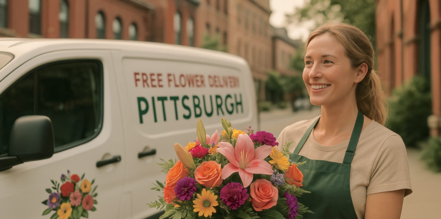 Free Flower Delivery in Pittsburgh, Deutschtown PA - Oliver Flower Shop