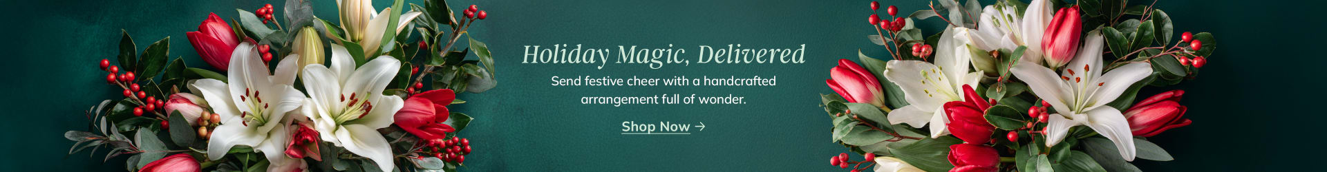 White lilies and Red Tuplips - flower delivery in Brimfield