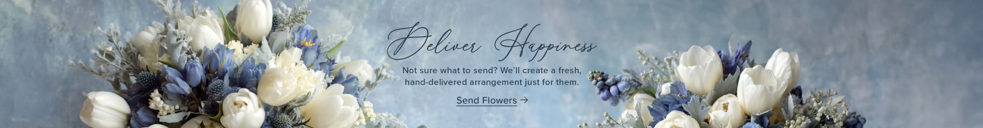 White and blue flowers - flower delivery in Abilene