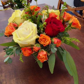 The recipient of the floral arrangement