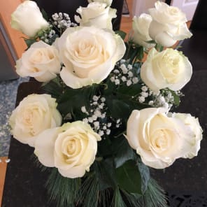 The recipient of the floral arrangement
