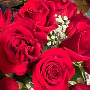 The recipient of the floral arrangement