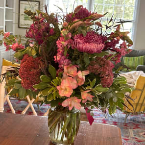 The recipient of the floral arrangement