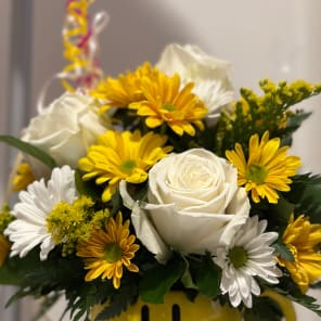 The recipient of the floral arrangement