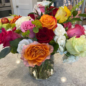 The recipient of the floral arrangement