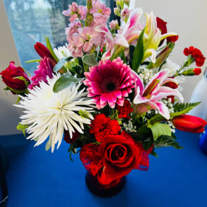 The recipient of the floral arrangement
