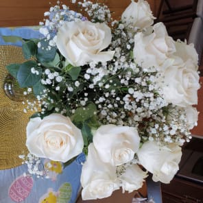 The recipient of the floral arrangement
