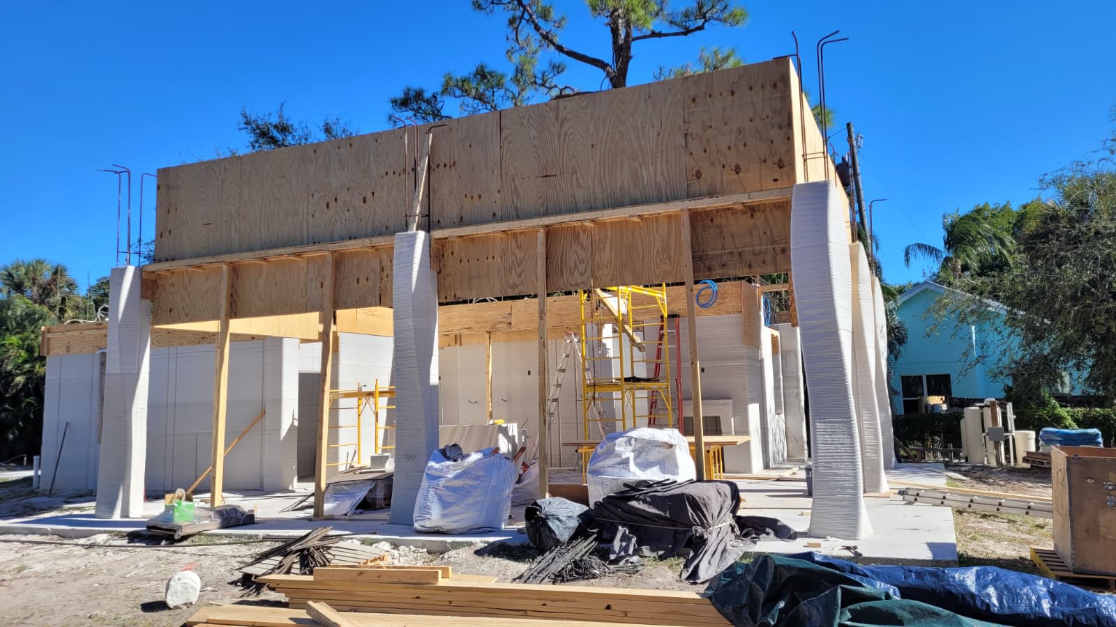 Structure during construction