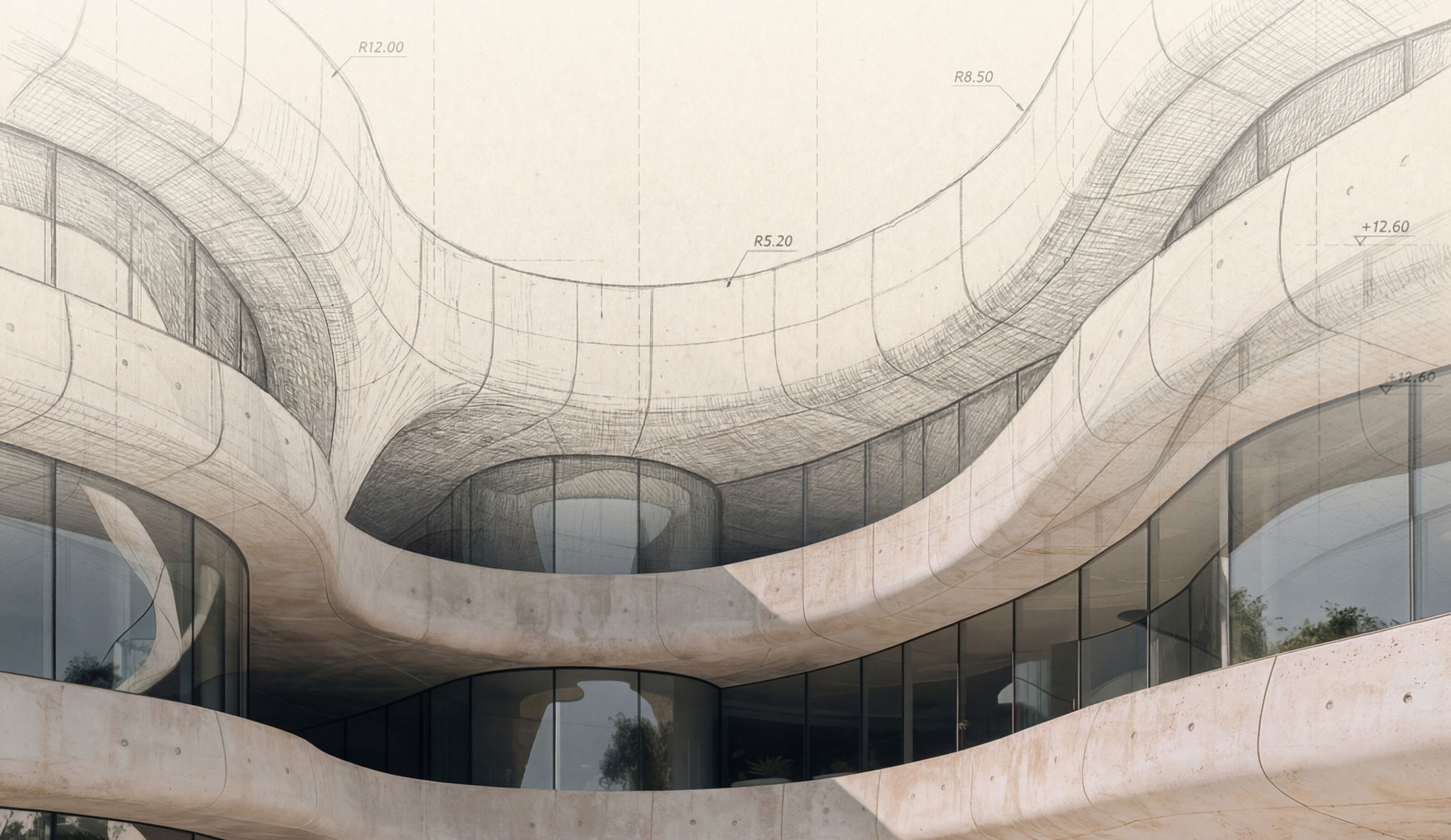 3D printed concrete architecture detail