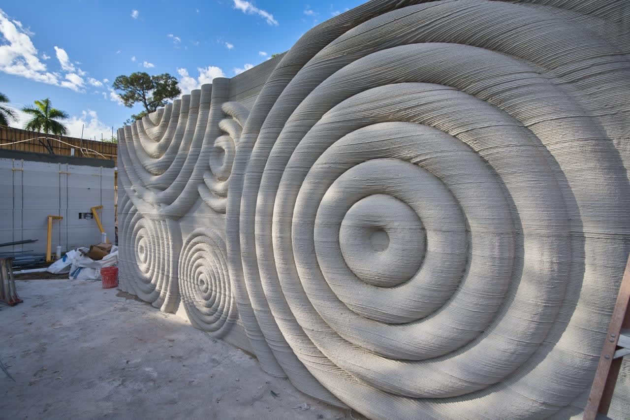 3D printed concrete wall detail, project dossier