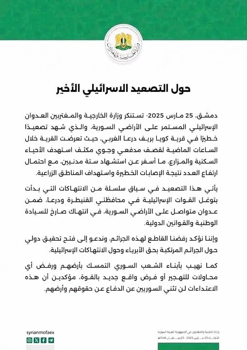 Daraa auf dünnem Eis: Überraschender Beschuss und Flüchtlingsbewegungen sorgen für Besorgnis.