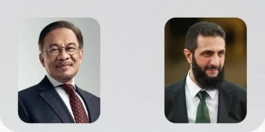 Le président Al-Shar' reçoit un appel téléphonique du Premier ministre malaisien pour renforcer les relations bilatérales.