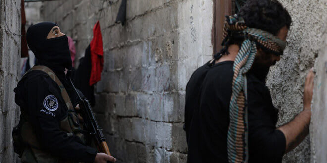 Arrestation d'un groupe illégal à Masaken Barzeh à Damas.