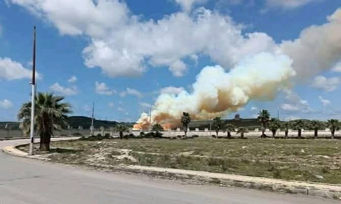 Explosion à Lattaquié due à une roquette provenant des débris de l'ancien régime.